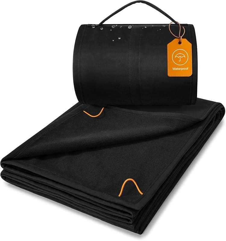 BEDELITE Large Waterproof Fleece Stadium Blanket - Lightweight, Foldab