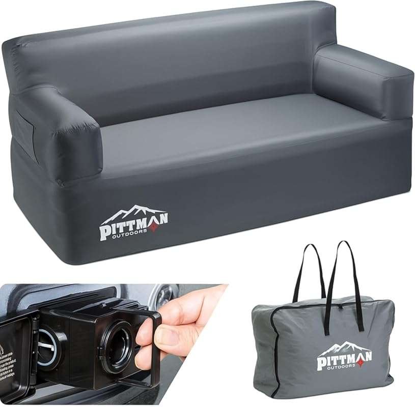 Pittman Inflatable Couch with Built-in Pump: Heavy Duty, Puncture Resi