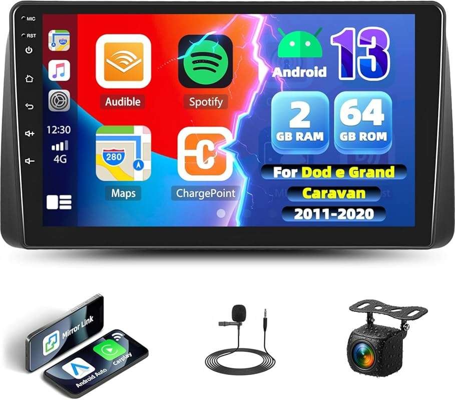 Android 13 Car Stereo for Dodge Grand Caravan 2011-2020 with 9