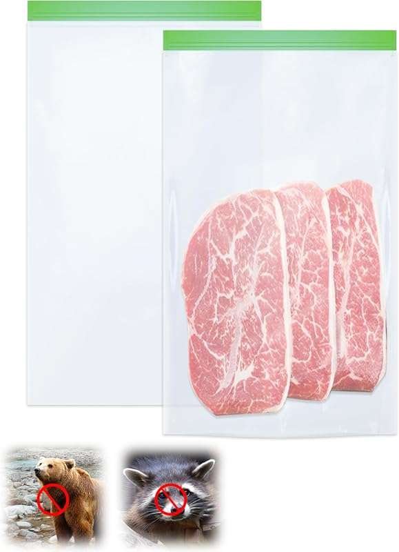 Reusable 12x20 Inch Odor Proof Food Storage Bags for Backpacking & Cam