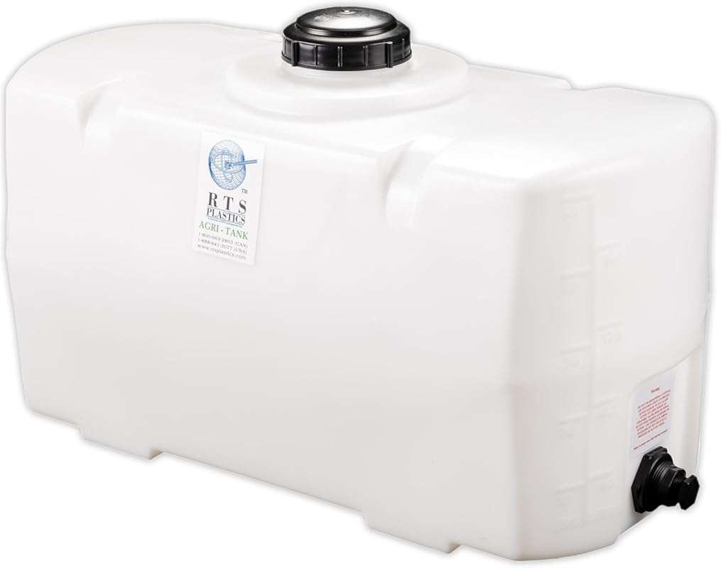 RTS Plastics 50 Gallon Rotomolded Polyethylene Water Tank for Camper T