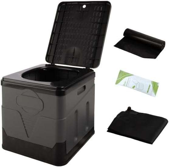 Wakeman Outdoors Portable Camping Toilet for Adults with 330lb Capacit