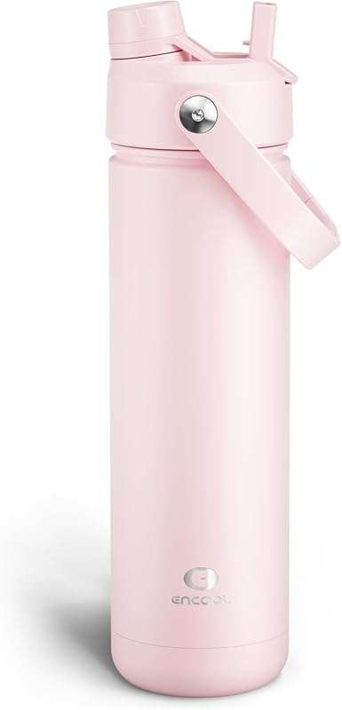 ENCOOL 26oz Insulated Stainless Steel Water Bottle: Leak-Proof, BPA-Fr