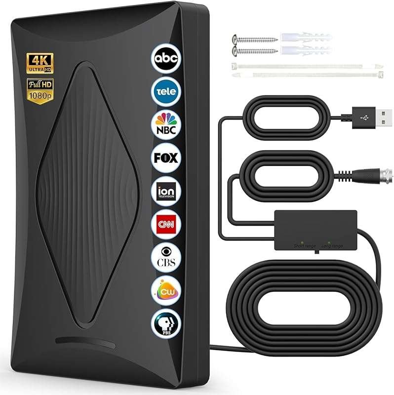 2025 Long Range Indoor TV Antenna for Smart TVs, 2200+ Miles Reception