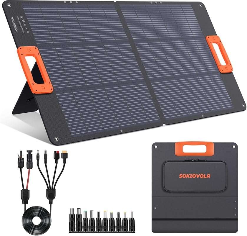 100W Portable Foldable Solar Panel: ETFE, High Efficiency, USB-A & QC3