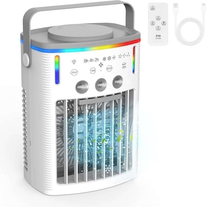IPOW 2100RPM Quiet 4-in-1 Portable Air Conditioner: 3-Speed Mini AC wi