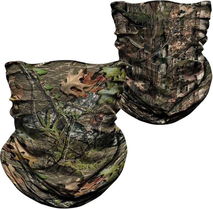 WTACTFUL 2-Pack Camouflage Face Mask Bandanas for Men & Women - Seamle