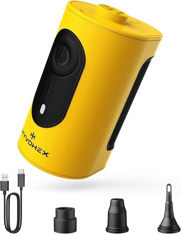 Portable Ultra-Fast Air Pump for Inflatables with 4000mAh Battery & He