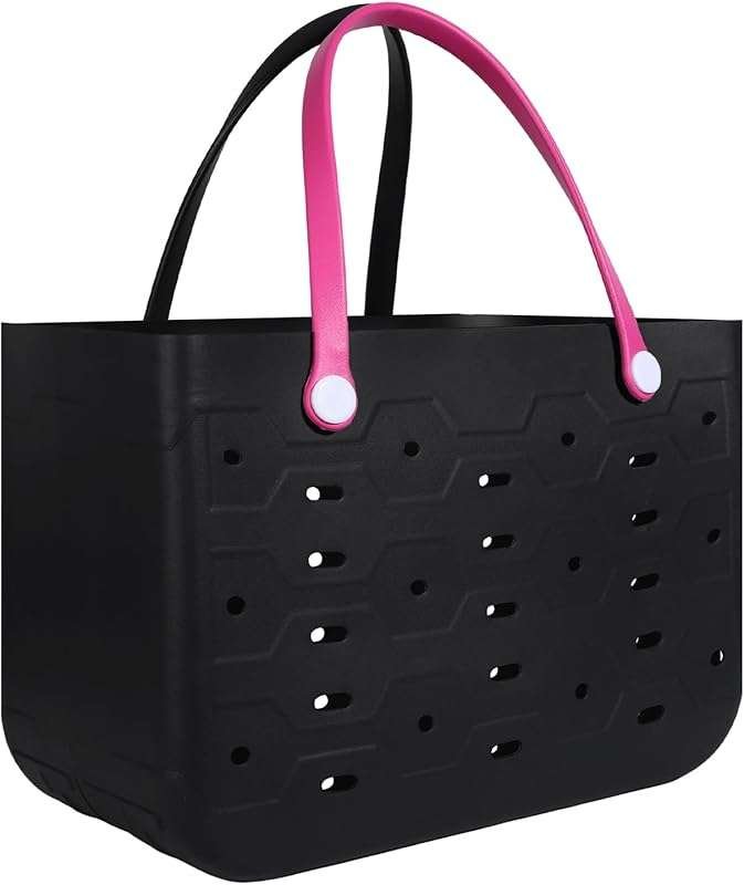 Water-resistant Rubber Beach Tote Bag for Men Women Travel Pool Boat