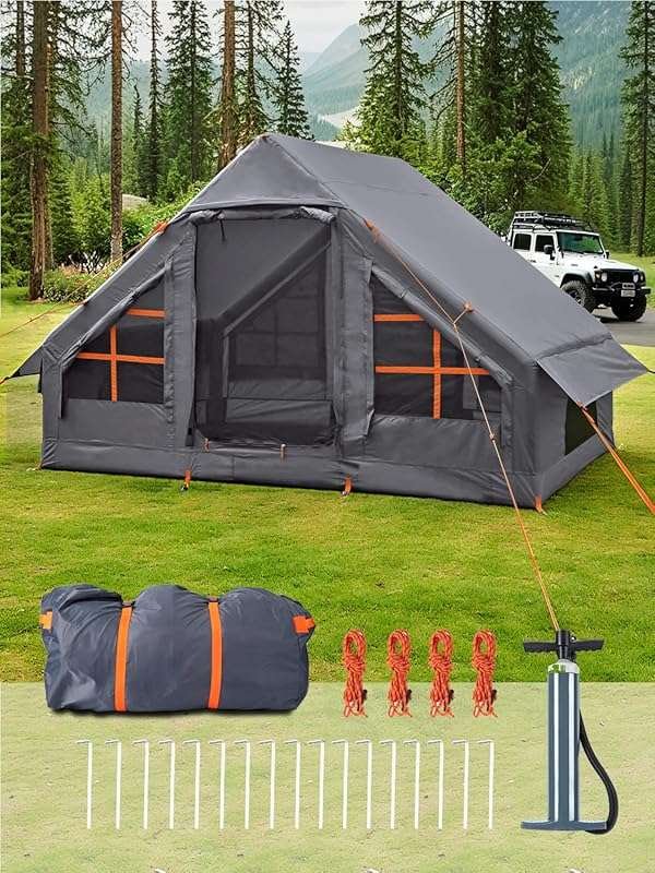 Easy Setup Waterproof PVC Inflatable Camping Tent House, Blow Up Air G