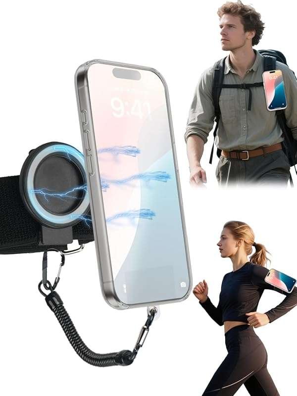 Magnetic Belt Clip Phone Holder for Running, Hiking, Traveling, and Ta