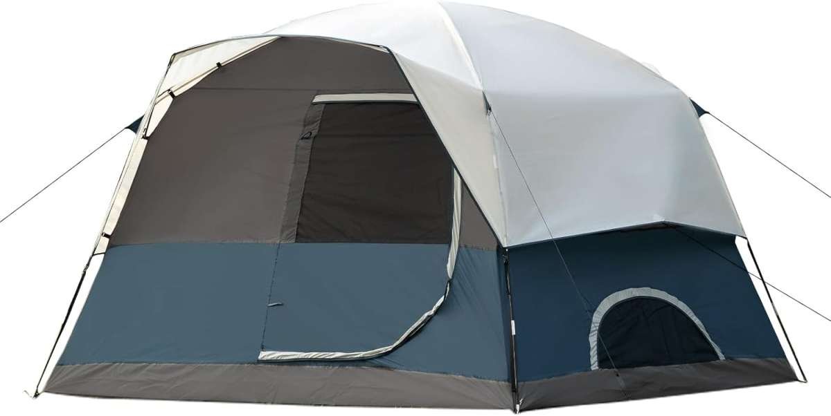4-6 Person Cabin Camping Tent with Rainfly, Easy Setup & Ventilated