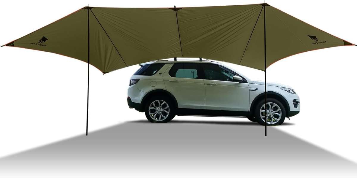 GEERTOP 19x11ft Large Car Side Awning, Waterproof SUV Canopy Tarp for