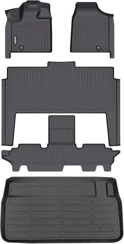 GINOWY TPE All-Weather Floor Mats & Cargo Liner for Dodge Grand Caravan
