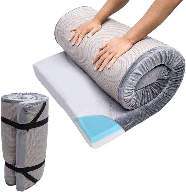 Waterproof Adult Memory Sponge Camping Sleeping Mat - Roll Up Floor, F