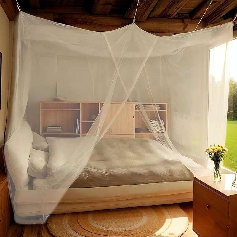 Eimilaly Square Ultra Large Mosquito Net with Carry Bag - Indoor/Outdo