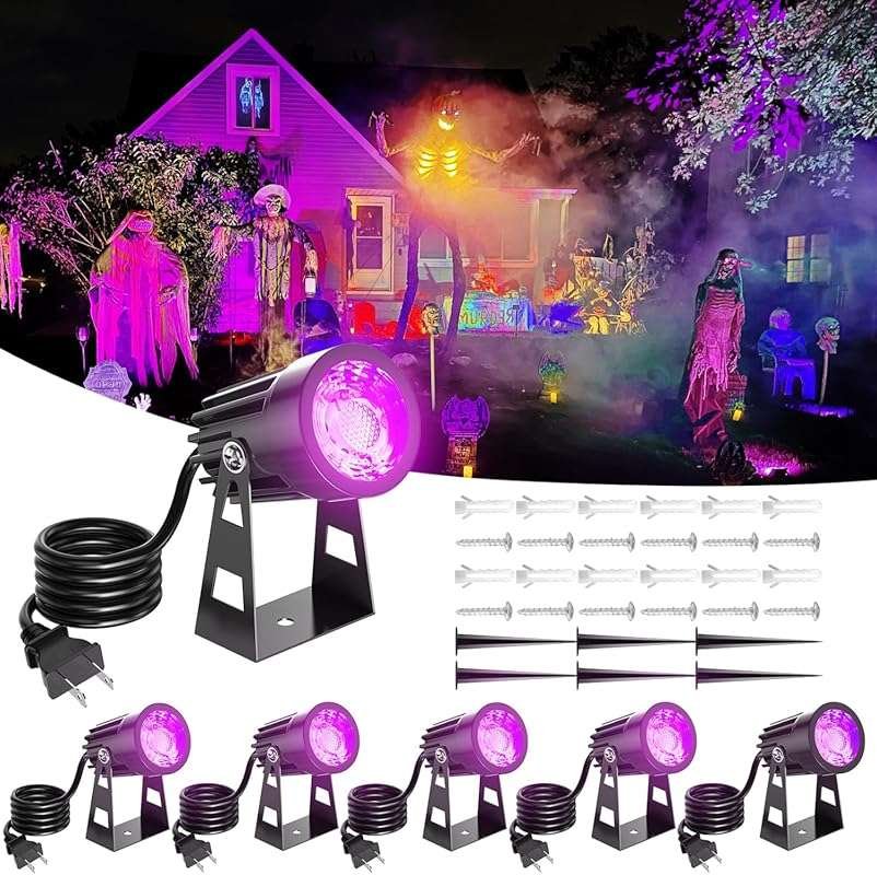 3W Black Light Outdoor Spotlight, IP67 Waterproof UV for Fluorescent P