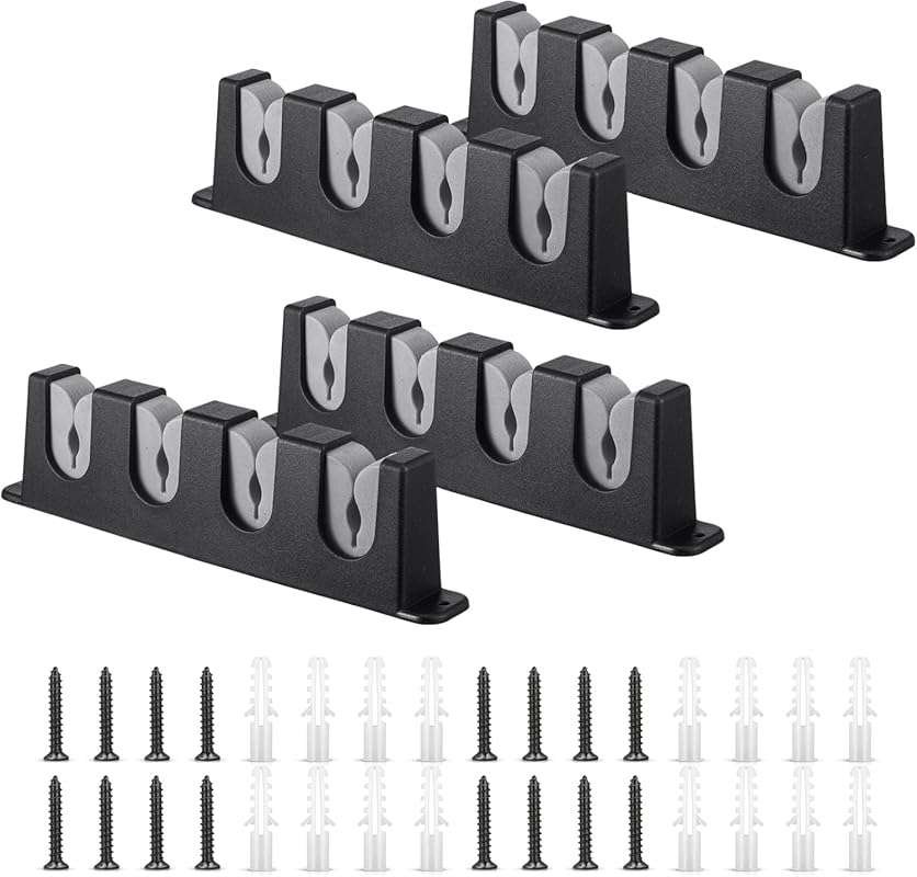 Sratte 4-Pc Horizontal Rod Holders: Boat & Garage Wall Mounts with EVA