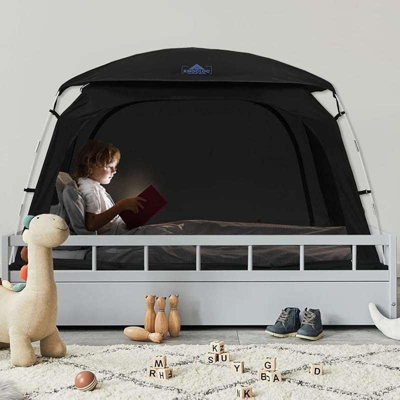 Blackout Twin Bed Tent for Healthier Sleep: CPC Certified Sensory Tent