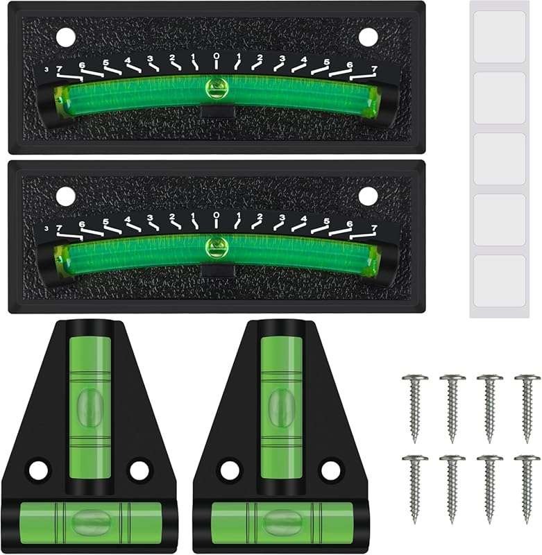 Larbeti 4-Pack RV Level Bubble: Self-Adhesive & Wall Mount Stick-On T 