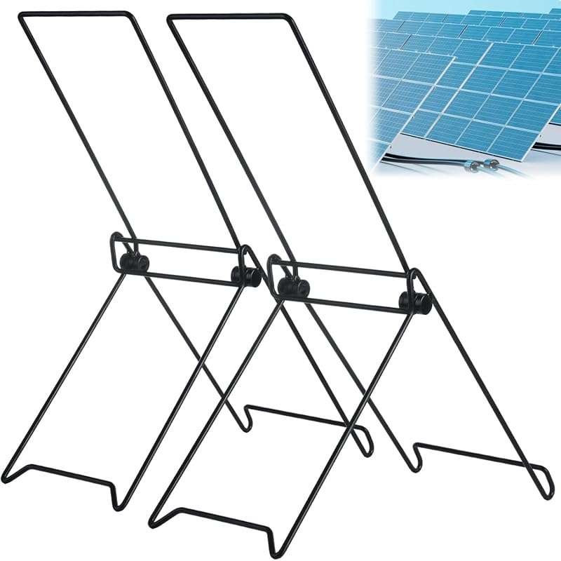 2 Pack Portable Stainless Steel Solar Panel Stands for Foldable Panels