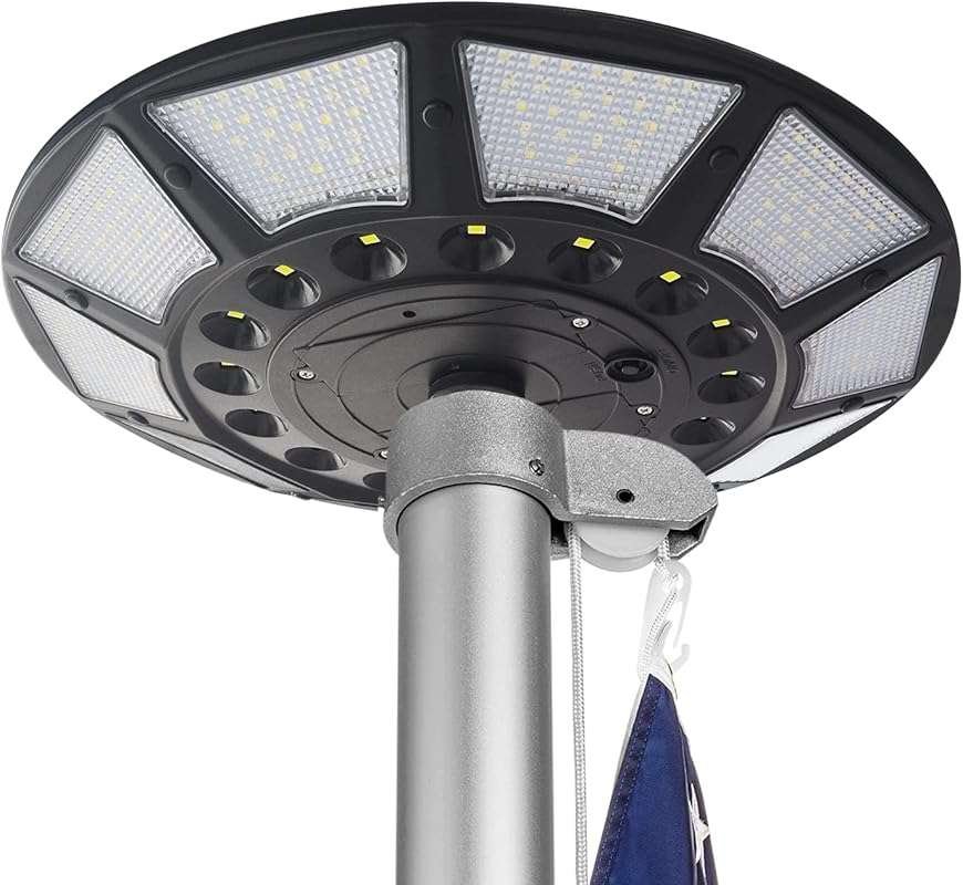 360° Solar Flag Pole Light - Waterproof LED Outdoor Lighting for 20-25