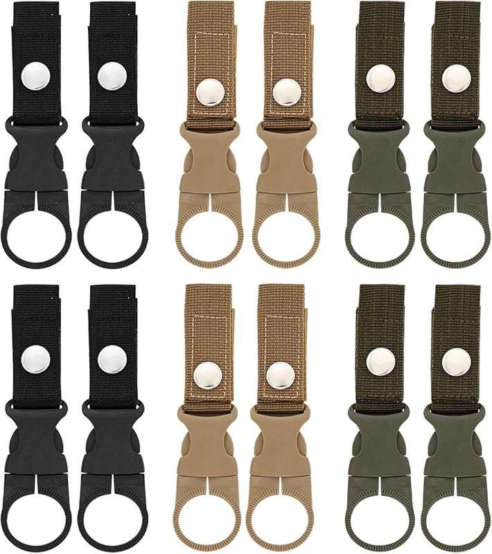 braxan 12 Pcs Portable Water Bottle Clip Holder for Backpack Strap, Ou