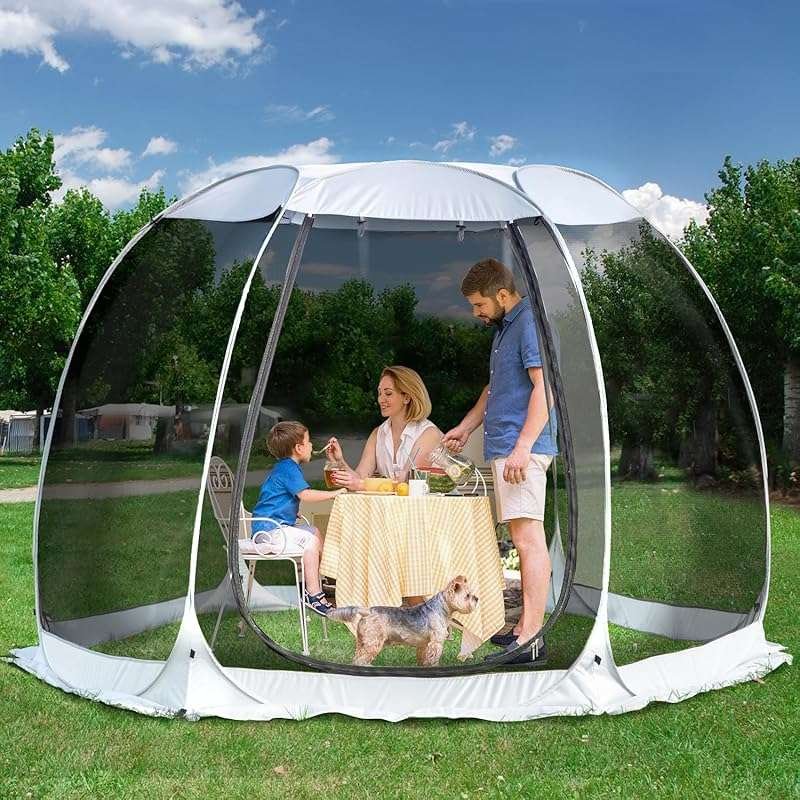 Alvantor Screen House Gazebo, Pop-Up Igloo Canopy Tent with Mosquito N