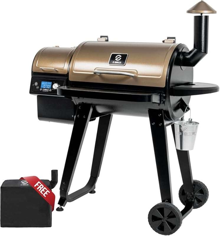 Z GRILLS ZPG-450A2 Wood Pellet Grill & Smoker: PID V3.0, 459 Sq In, Fo