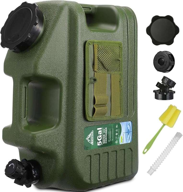 5 Gallon BPA-Free Water Jug with Spigot for Camping and Outdoor Use