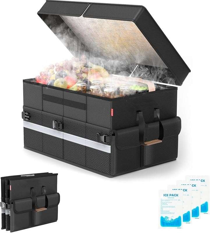 Soft Travel Cooler Bag Holds 45 Cans, Keeps Cold 8H, Warm 6H