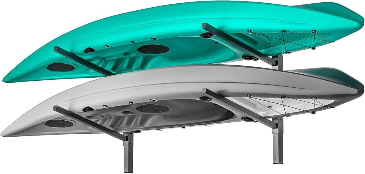 EVERHANGER Wall Mounted Kayak & Canoe Storage Rack: Adjustable Heavy D