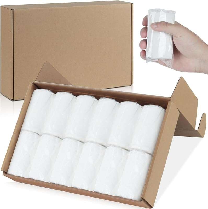 Packable Camp Toilet Tissue 12-Pack, Soft, Coreless, Travel Size for C