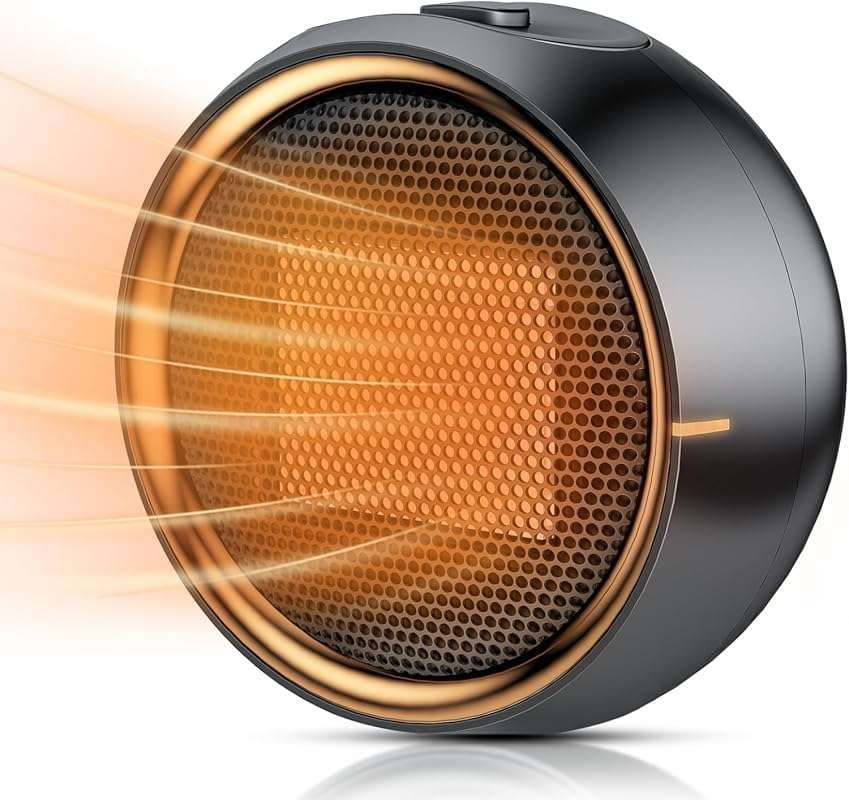 Portable Electric 500W PTC Ceramic Space Heater: Quiet Mini Desk Heate