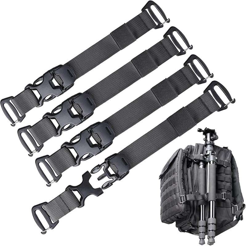 Tactical Rush Tier Molle Backpack Straps with Buckle for Gear & Compre