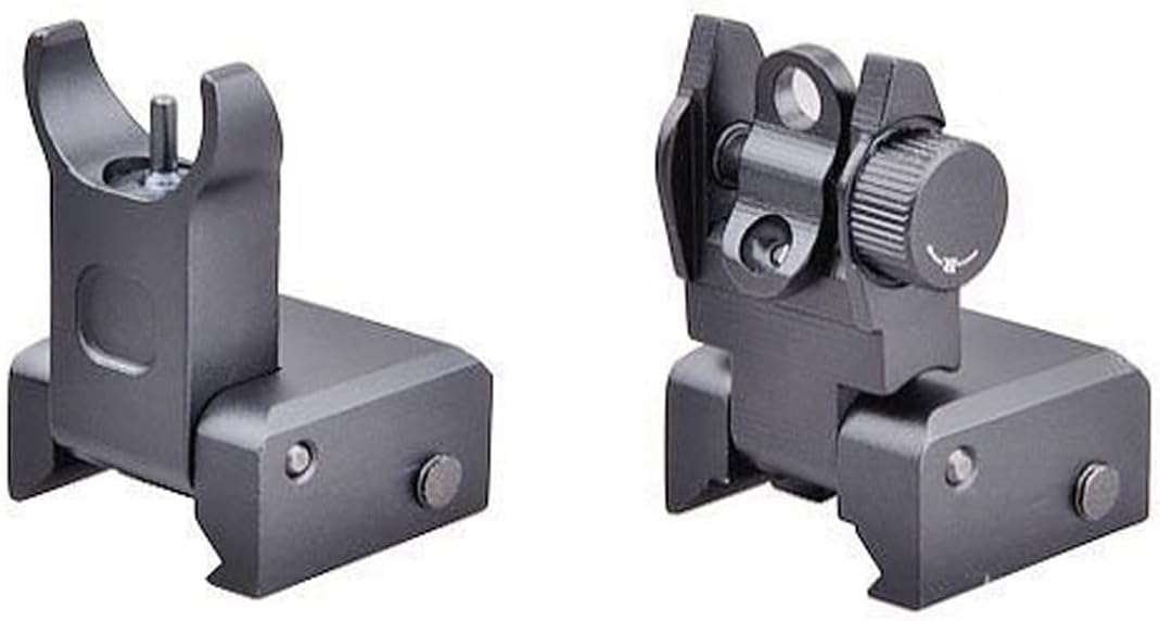 Gotical Tactical Aluminum Flip Up Backup Iron Sights: Weaver/Picatinny