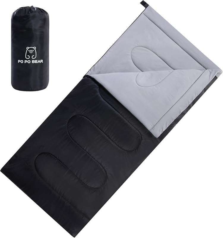 PO PO BEAR 0 Degree Cotton Flannel Sleeping Bag for Tall and Big Adult