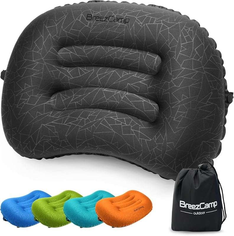 Ultralight Compact Inflatable Travel Camping Pillow with Neck and Lumb