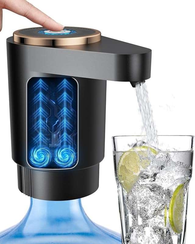 5 Gallon Water Jug Pump: Portable Electric USB-C Dispenser, Dual Motor