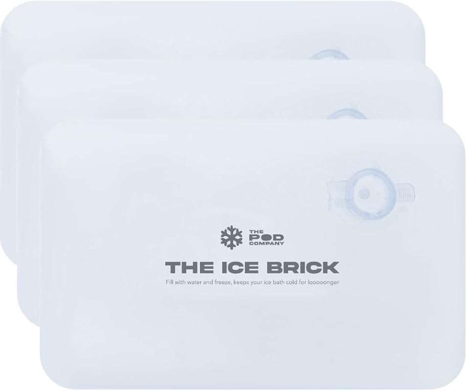 The Pod Company Reusable 3-Pack Ice Bricks for Cold Plunge, Durable Lo