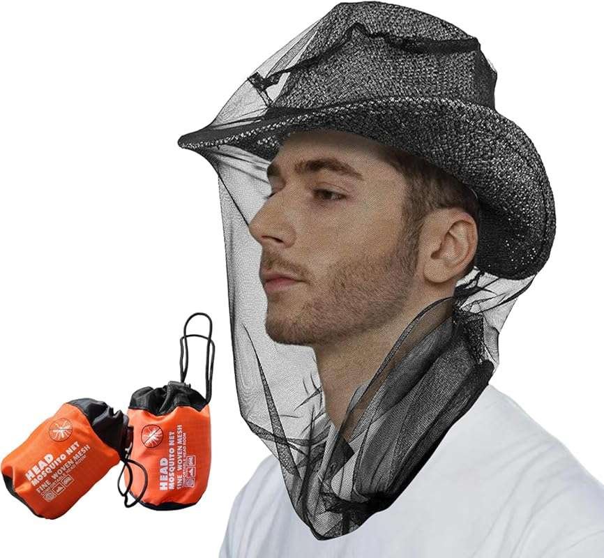 2 Pack Mosquito Head Net Mesh for Insect, Face Neck Protection