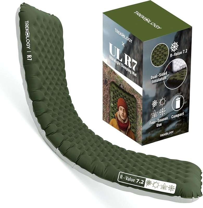 TREKOLOGY Sleeping Pad for Camping– Ultra-Lightweight, 4
