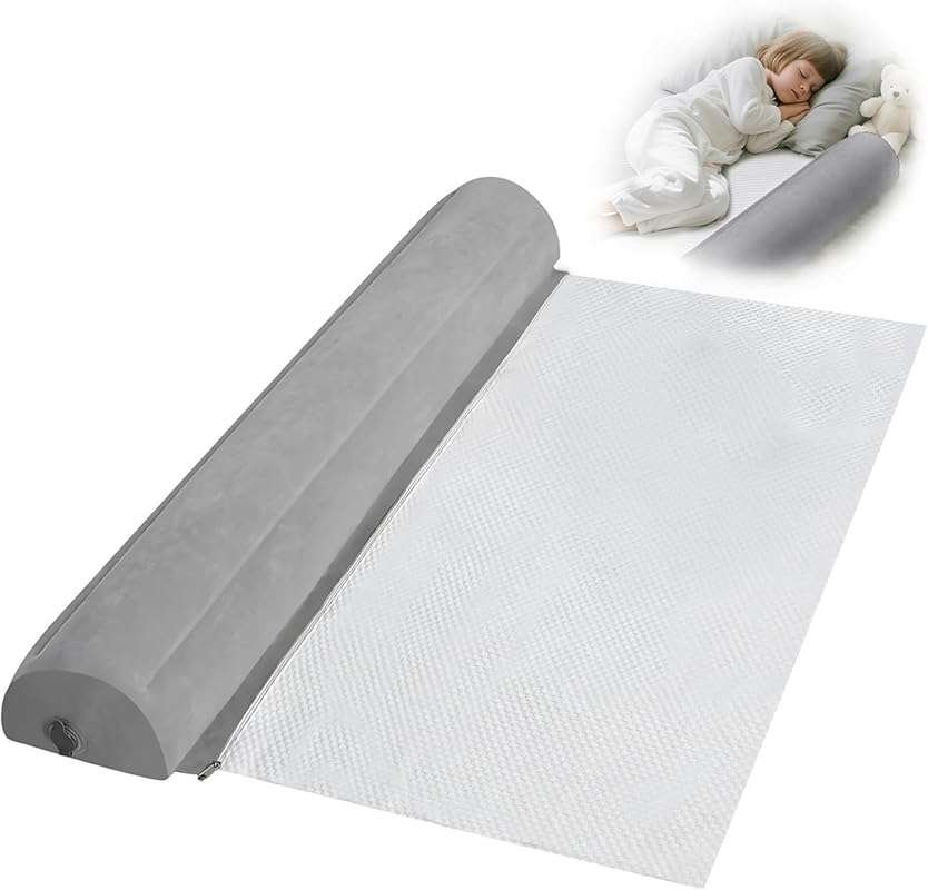 Inflatable Bed Bumpers for Toddlers, Non-Slip Bed Bumper with Machine-