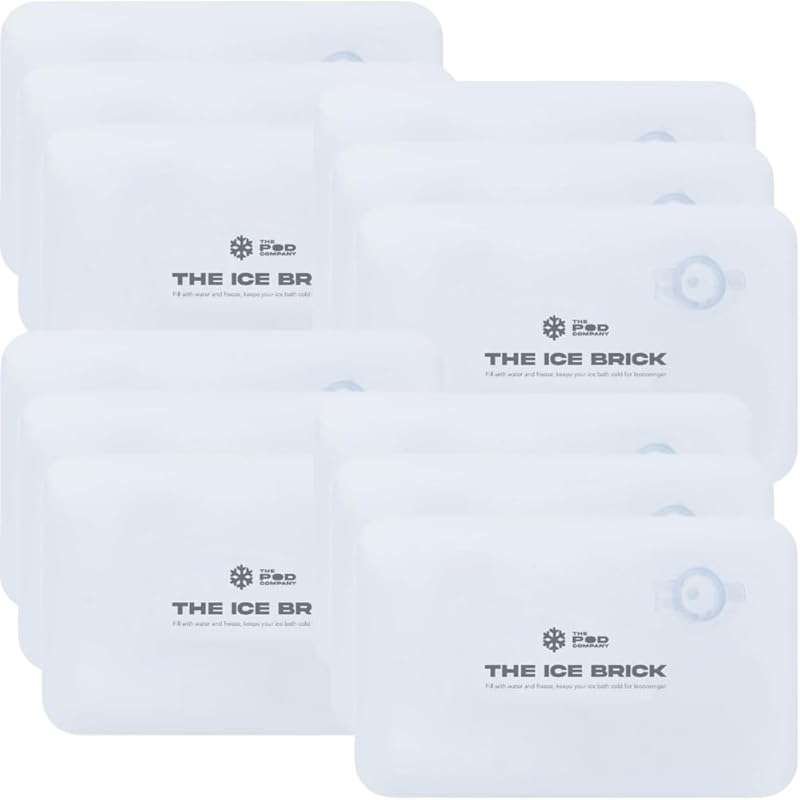 The Pod Company 12-Pack Reusable 3lb Ice Bricks for Cold Plunge – Dura