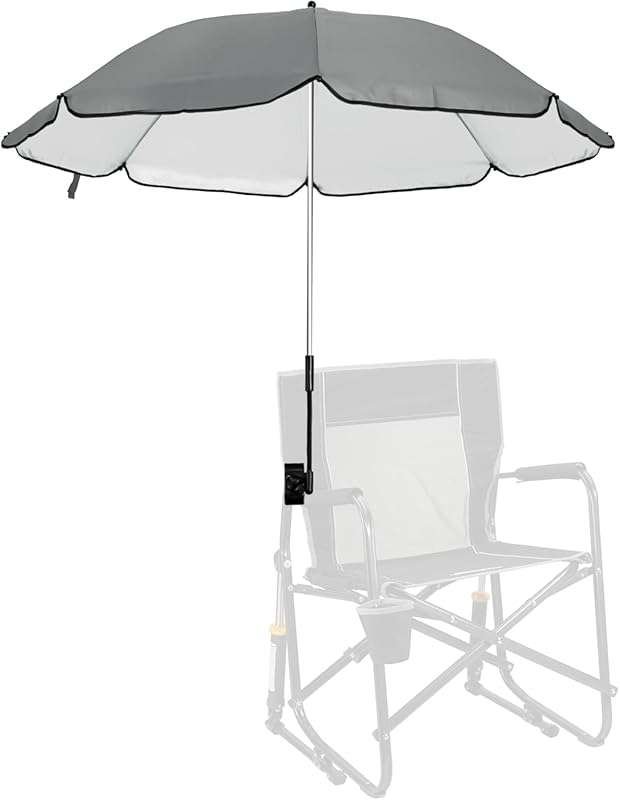 Portable Chair Canopy Umbrella Sunshade, Adjustable Clamp, Easy Instal