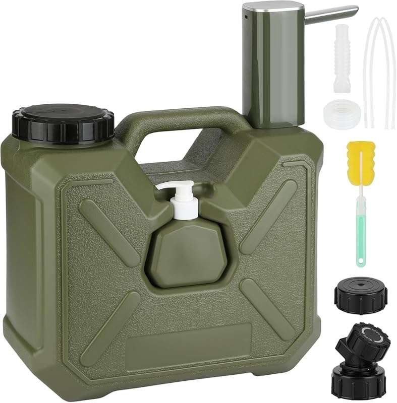 Bilbear 3.2 Gallon Water Container with Rechargeable Touch Pump and Sp