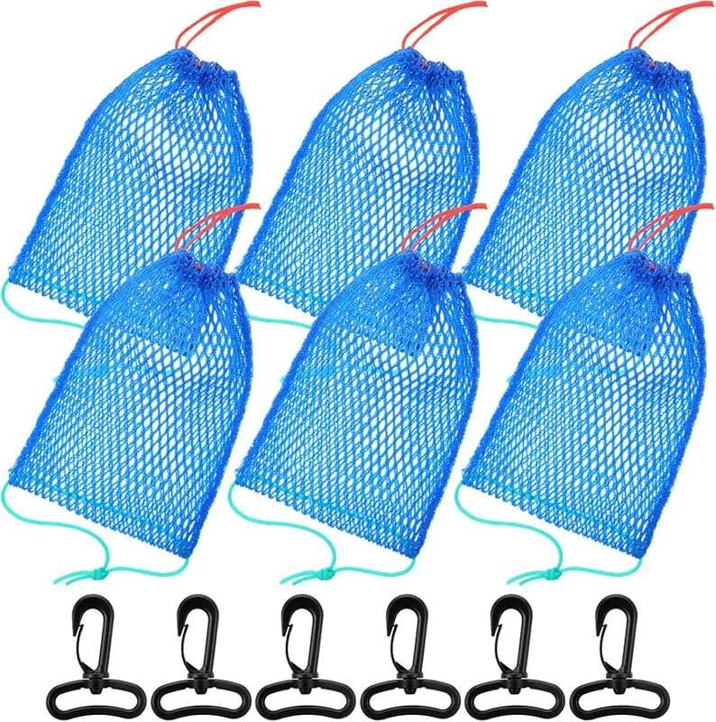 6 Pcs Portable Crab Trap Bait Bags with Locker for Outdoor Fishing, Cr