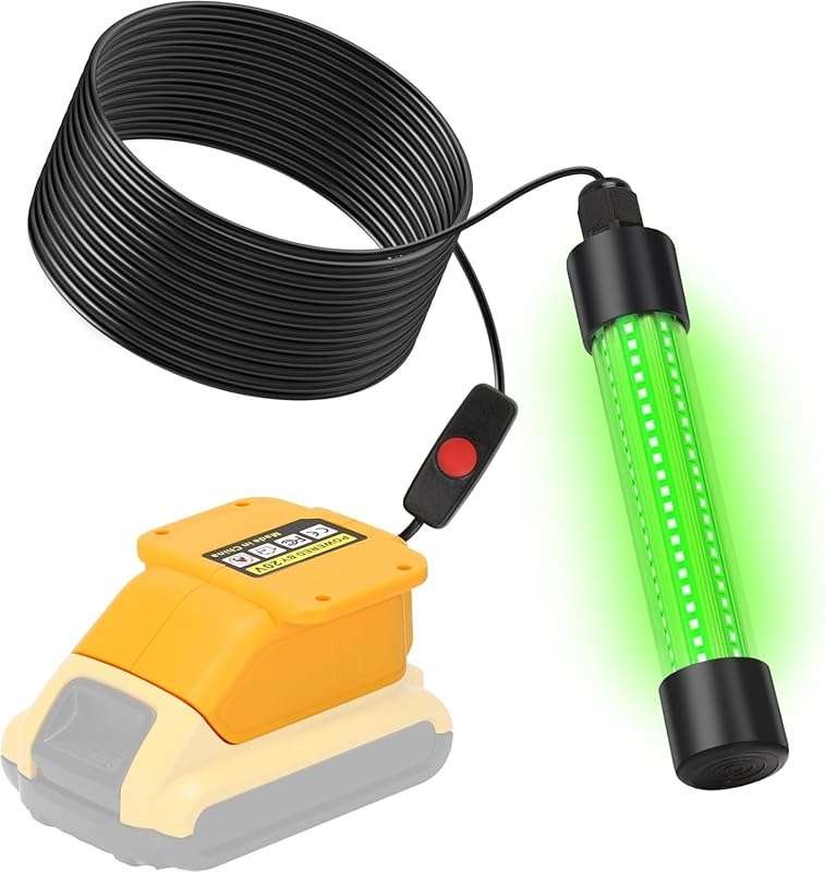 OLIBUY 13W 1300 Lumens IP68 Rated Green LED Submersible Underwater Fis