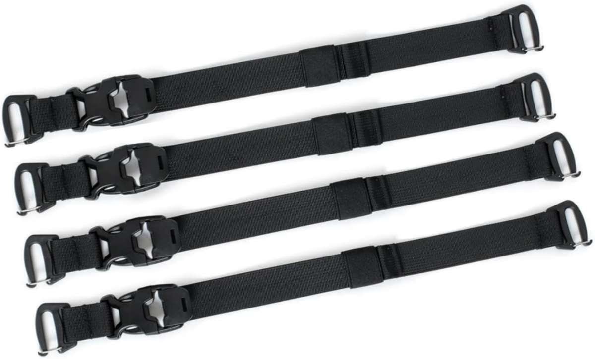 Black 4-Pack Heavy Duty 1000D Nylon Tactical Molle Straps for Backpack