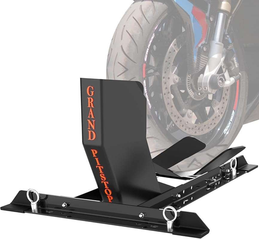 GRAND PITSTOP Universal Wheel Chock for Motorcycle Stand for Trailer C